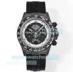 TWF Swiss Replica Rolex Daytona Carbon Fiber All Black 4130 Chronograph Watch 